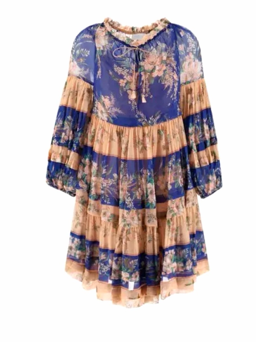 Zimmermann Moonshine Tuck Mini Floral Tiered Dress size 1/6US (NWT)